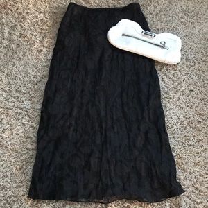 DKNY Petite Silk Floral Maxi Skirt Couture NWOT